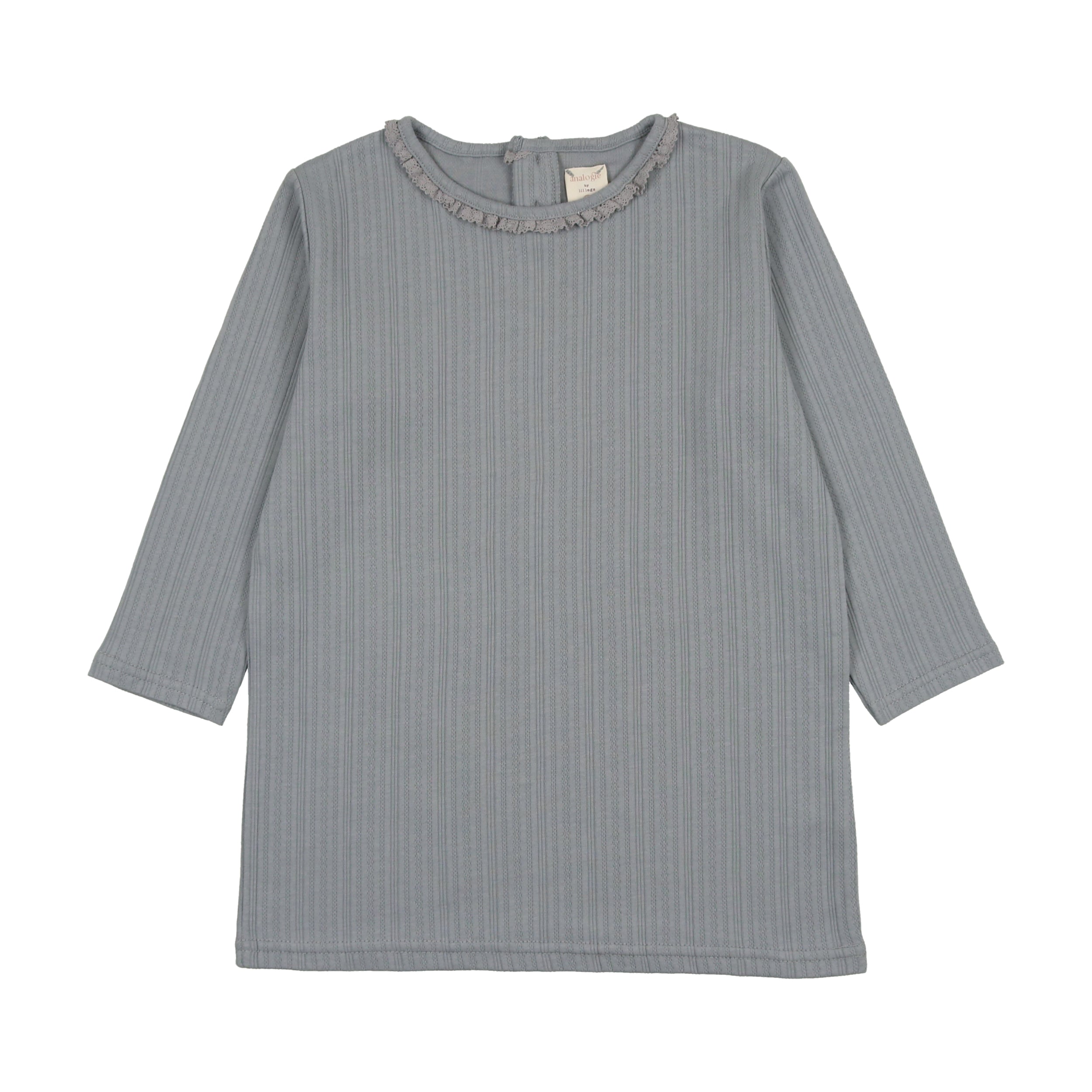 Lil Legs Ribbed Tee Three Quarter Sleeve - Black Lil Legs Ribbed Tee Three Quarter Sleeve - Black