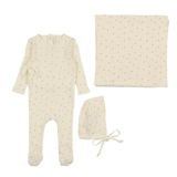 Printed Pointelle Wrap Layette Set