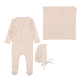 Printed Pointelle Wrap Layette Set