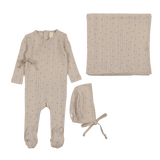 Printed Pointelle Wrap Layette Set