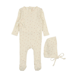 Printed Pointelle Wrap Footie Set