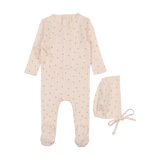 Printed Pointelle Wrap Footie Set
