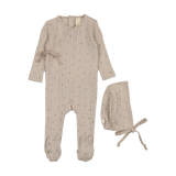 Printed Pointelle Wrap Footie Set
