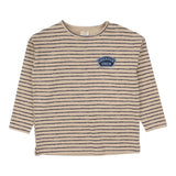 Painted Stripe Tee-Oat/Navy