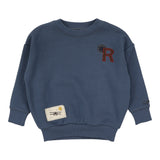 Patch Sweatshirt-Off Blue