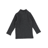 Ribbed Mockneck - Heather Grey