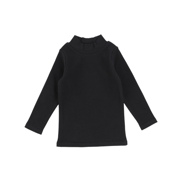 Ribbed Mockneck - Black – Lil Legs Baby
