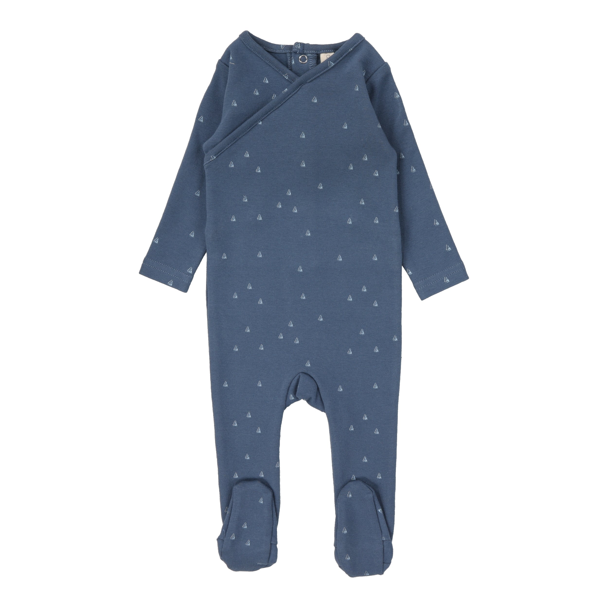 Sail Away Footie - Off Navy