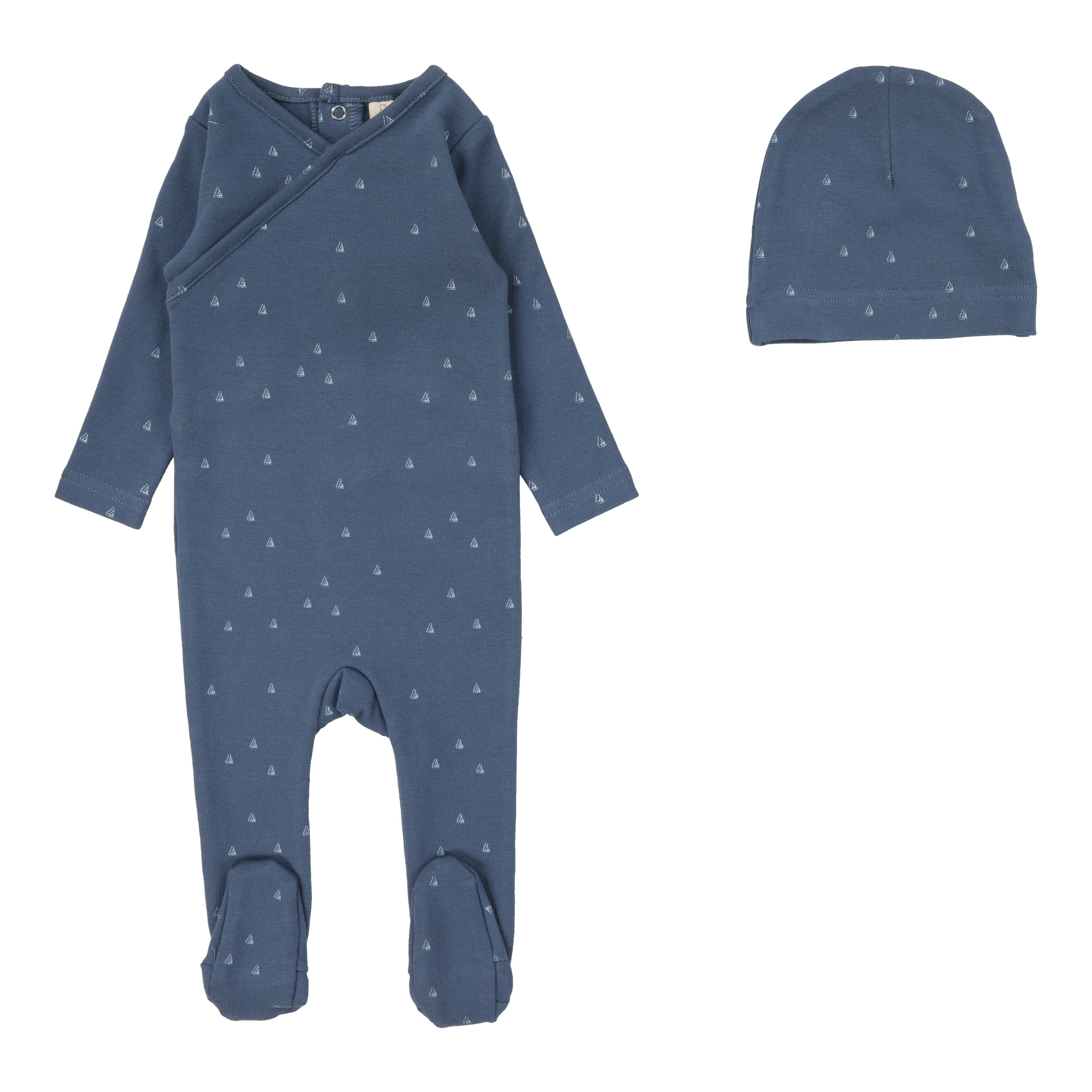 Sail Away Footie Set  - Off Navy