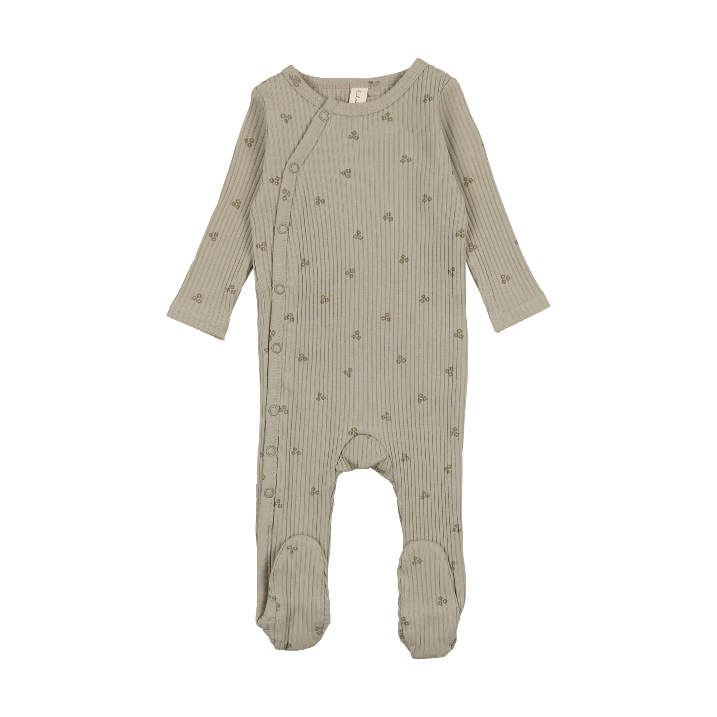 Side Snap Flower Footie