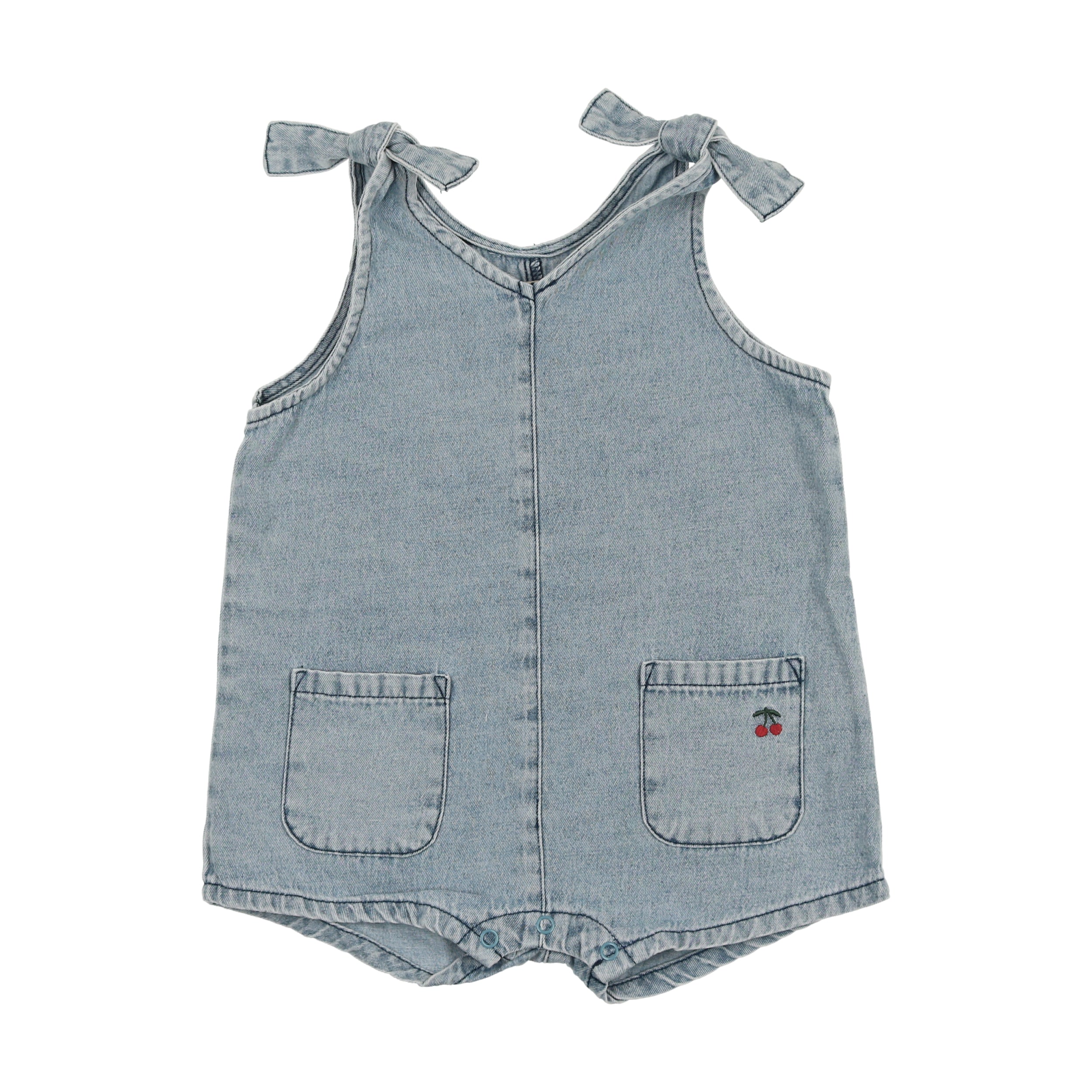 Lil Leg Stonewash Girls Romper - Stonewash Lil Leg Stonewash Girls Romper - Stonewash