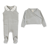 Knit Wrap Sleeveless Footie Set