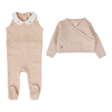 Knit Wrap Sleeveless Footie Set