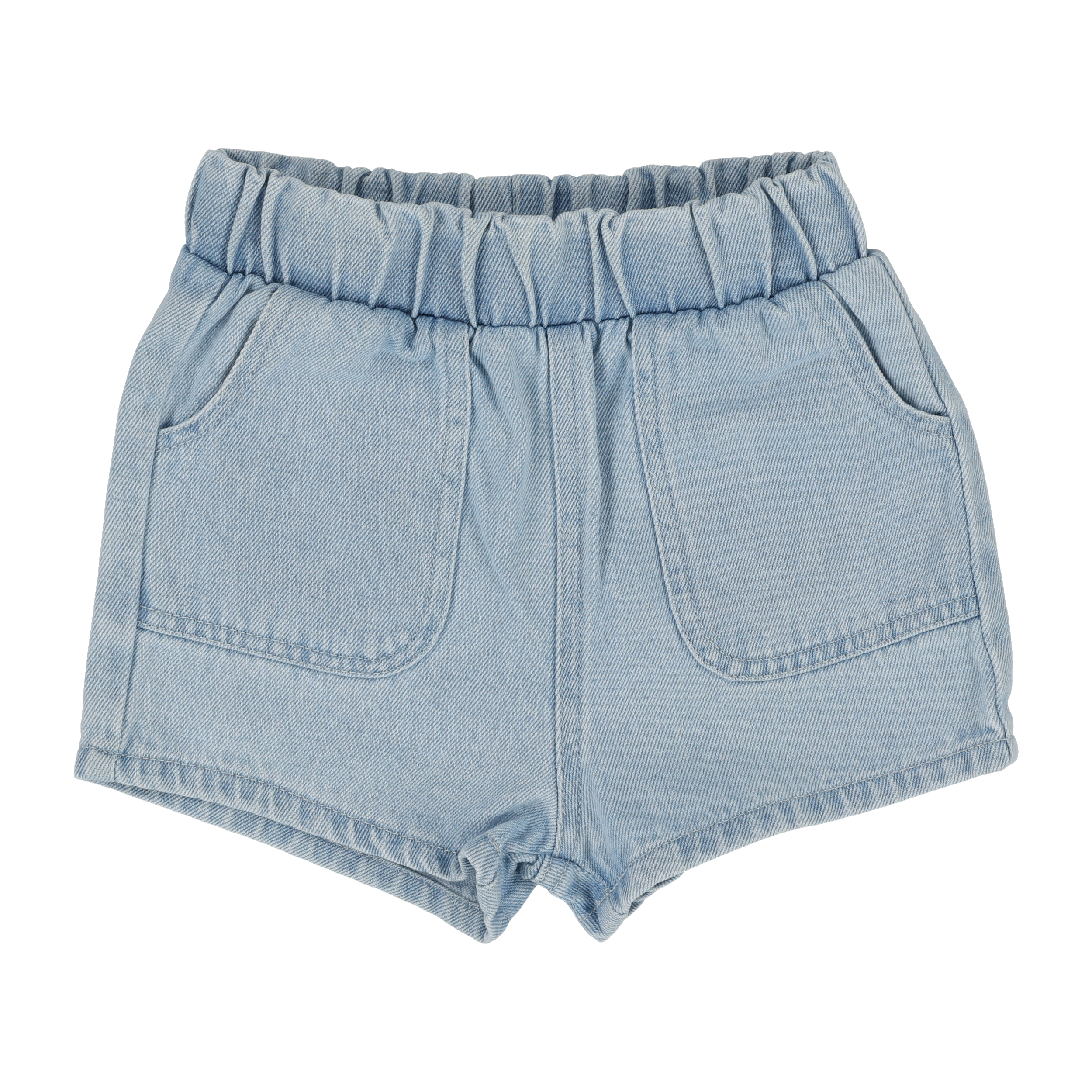 Pull On Shorts - Light Wash