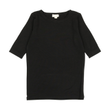 Bamboo Tee Three Quarter Sleeve - Black