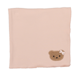 Bear Applique Blanket  - Dusty Pink