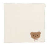 Bear Applique Blanket  - Cream