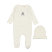 EMBROIDERED FOOTIE SET