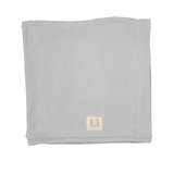Pointelle Emblem Blanket - Light Blue