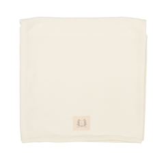 Pointelle Emblem Blanket - Cream
