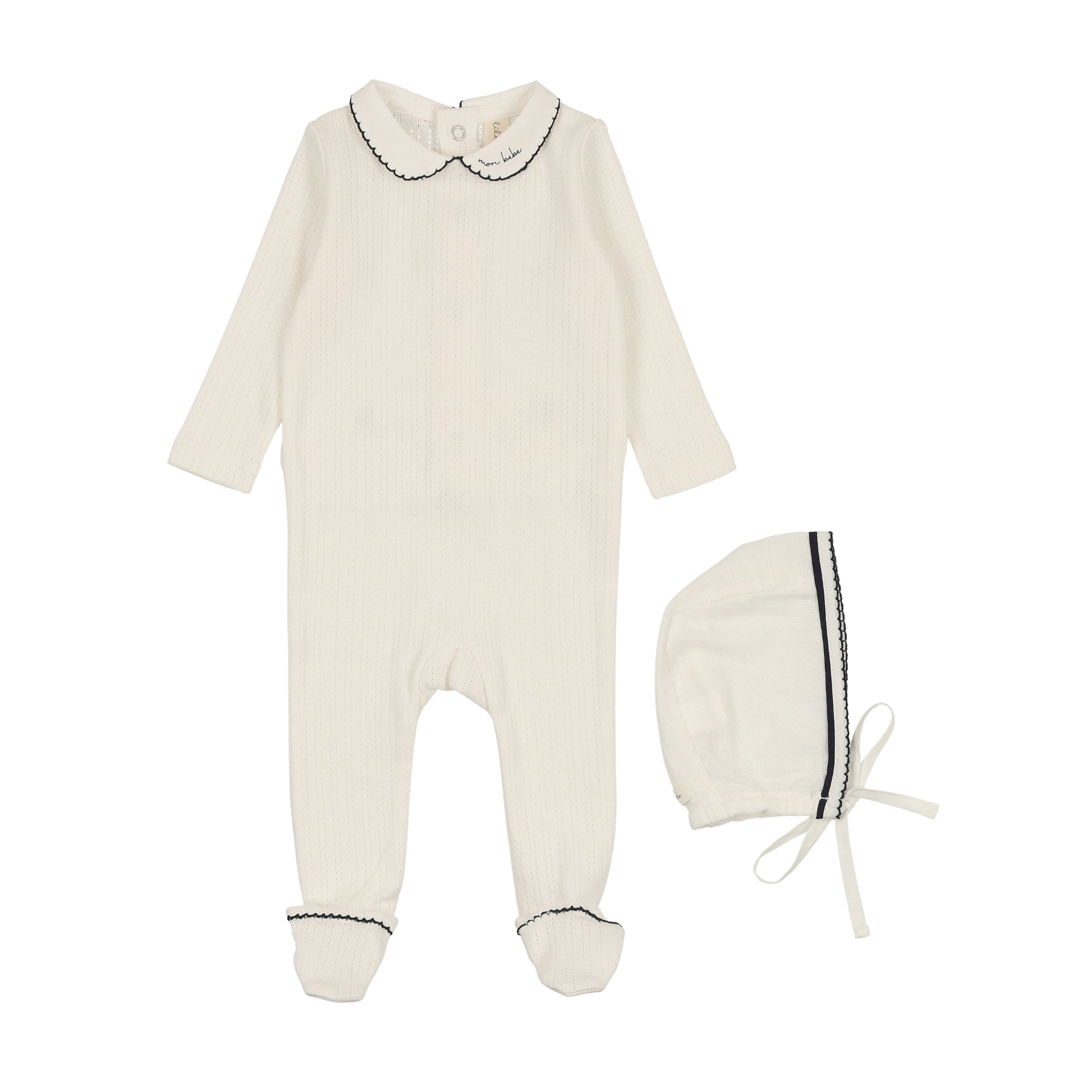 Edged Collar Footie Set