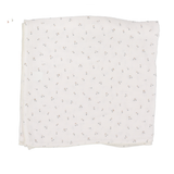 Cherry Print Blanket - Cream/Blue