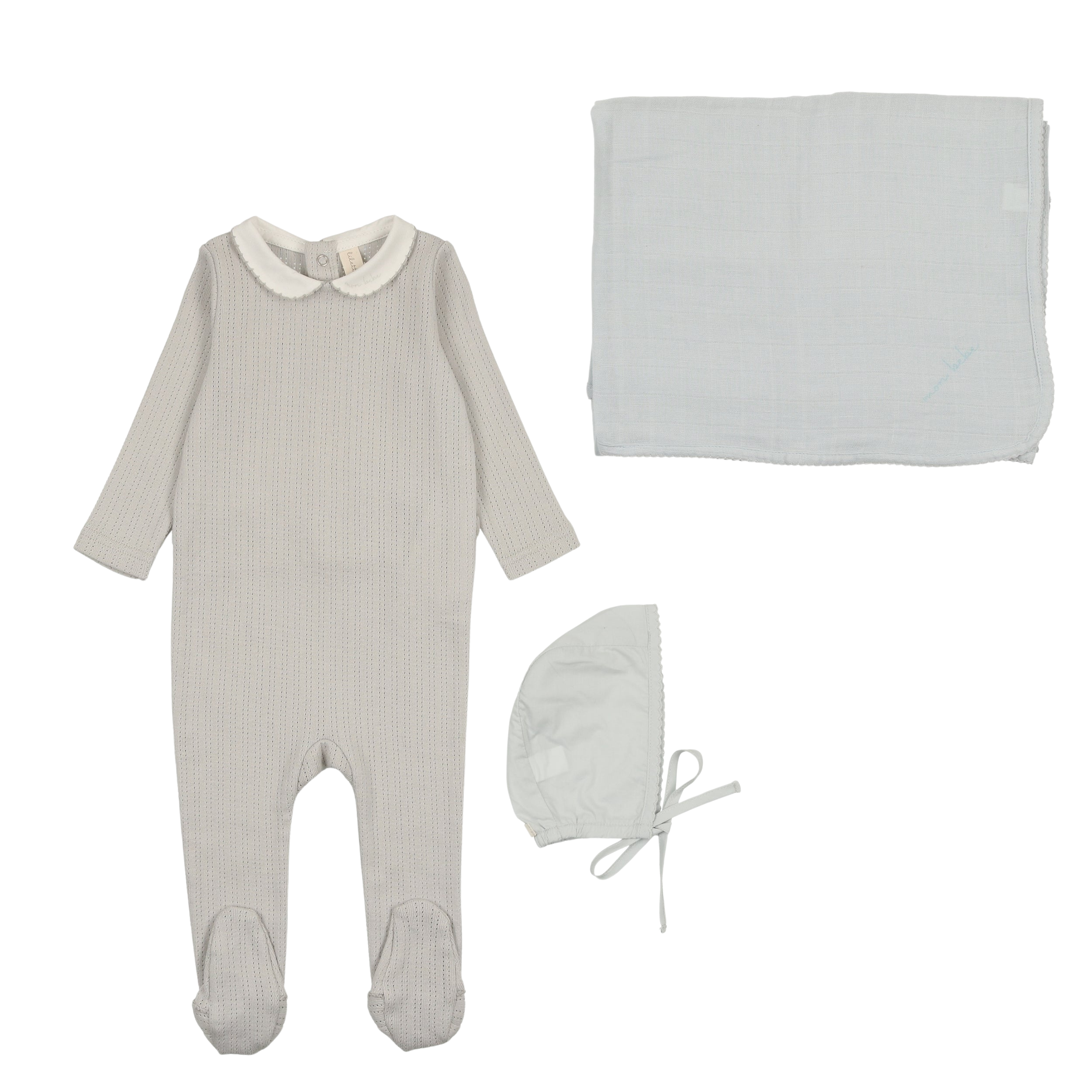Edged Collar Layette Set