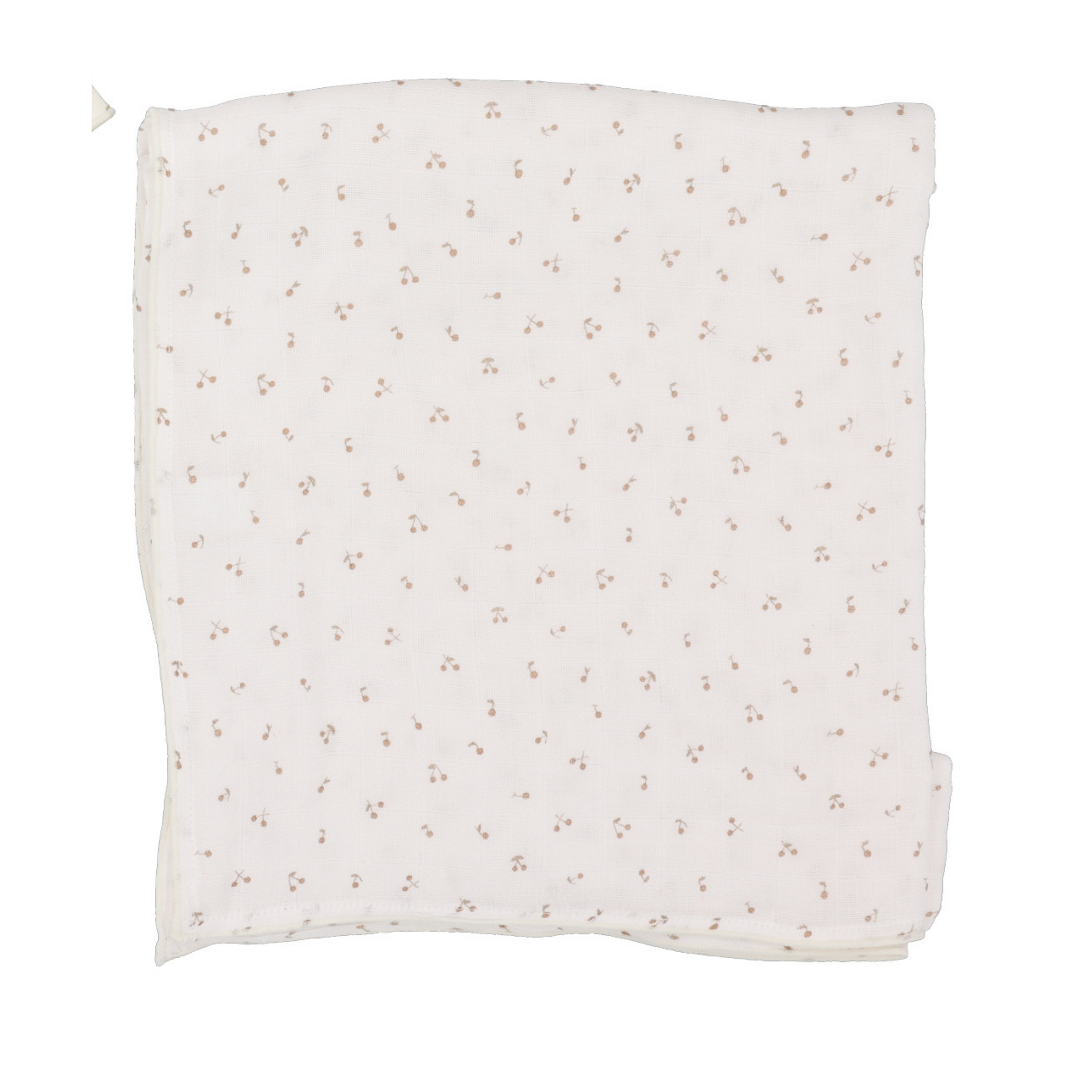 Cherry Print Blanket - Cream/Pink