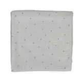 Cherry Print Blanket - Pale Blue
