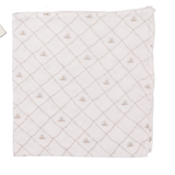 Pointelle Graphic Blanket - Oat-Crown