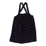 Vintage Floral Pinafore Jumper-Navy