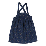 Vintage Floral Pinafore Jumper-Off Blue