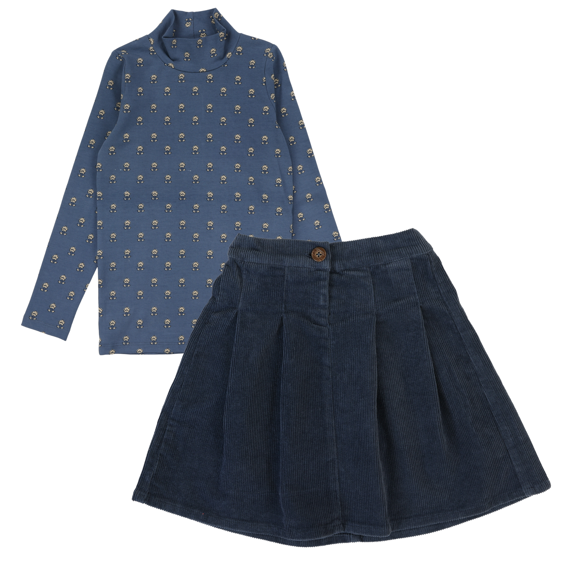 Vintage Floral Skirt Set