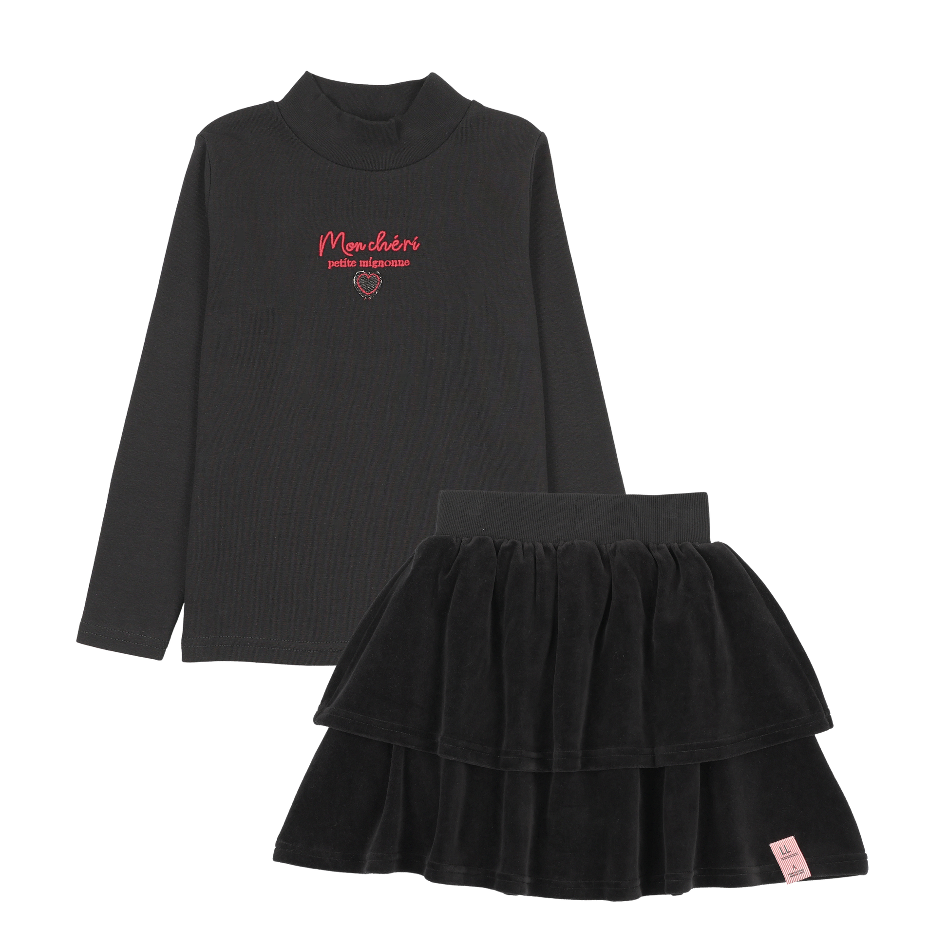 Girls Mock Neck Set