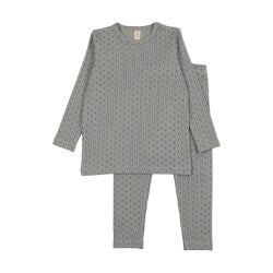 Gem Stripe Lounge Set-Light Blue