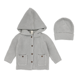 Chunky Knit Jacket + Beanie