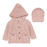 Chunky Knit Jacket + Beanie