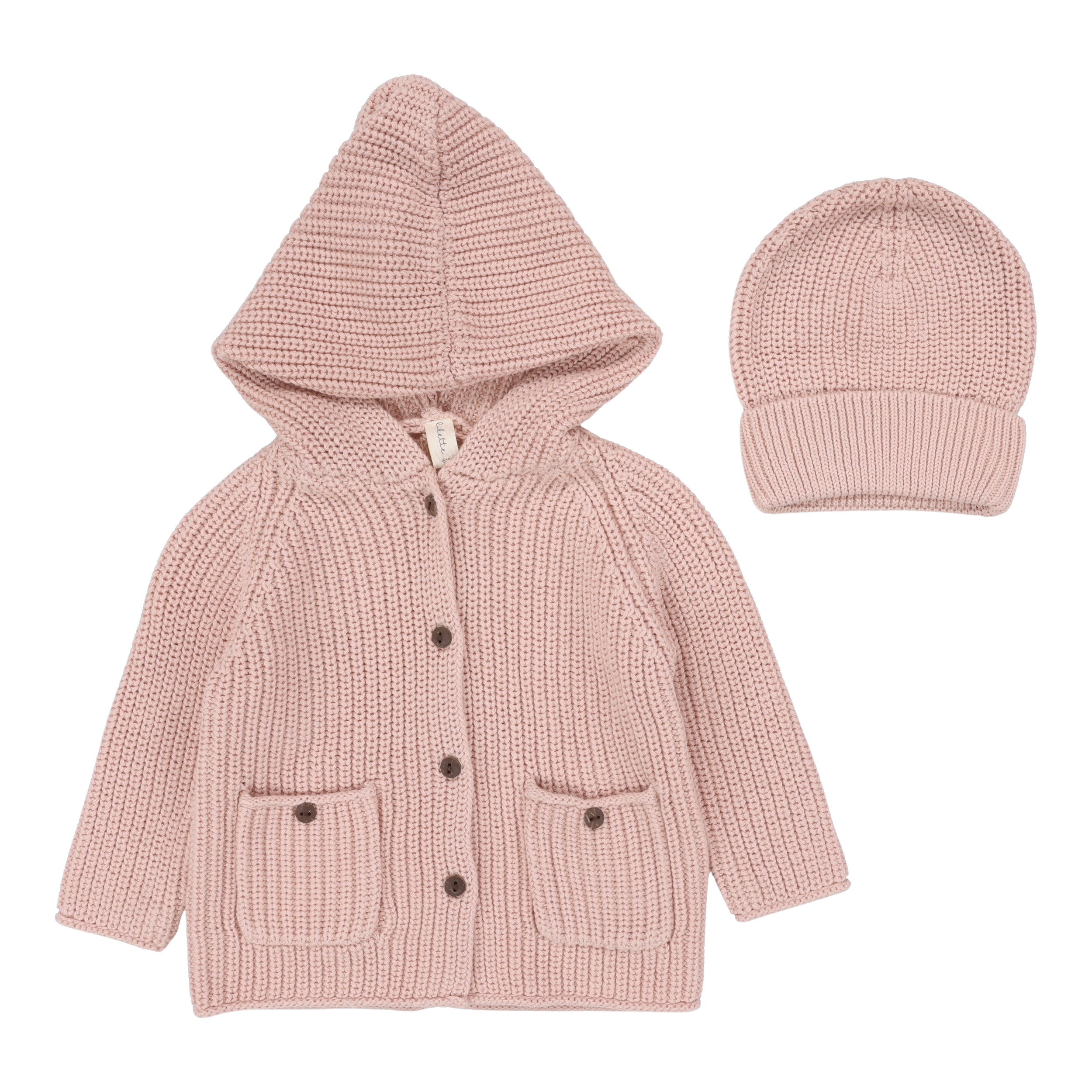 Chunky Knit Jacket + Beanie