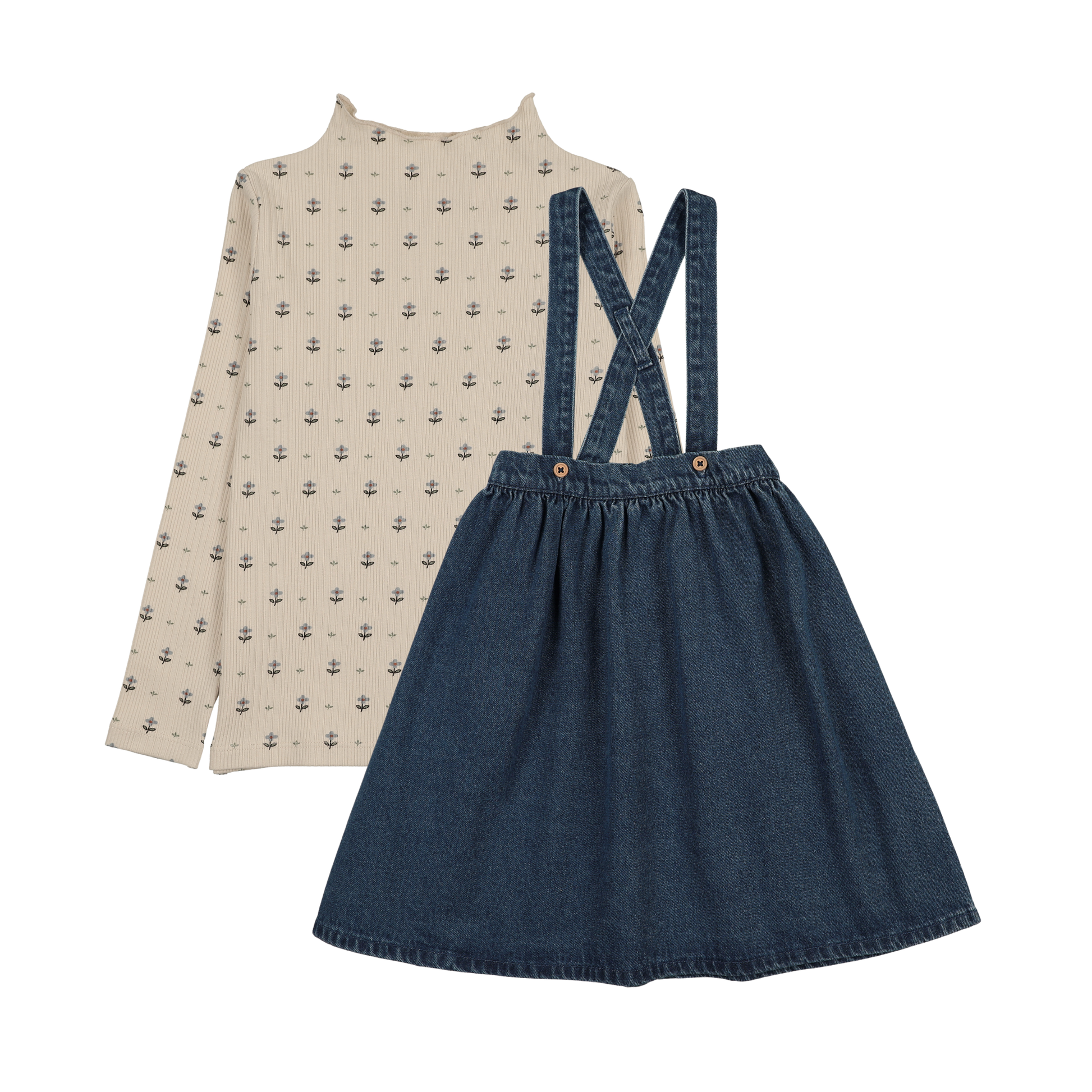 Denim Girls Jumper Set