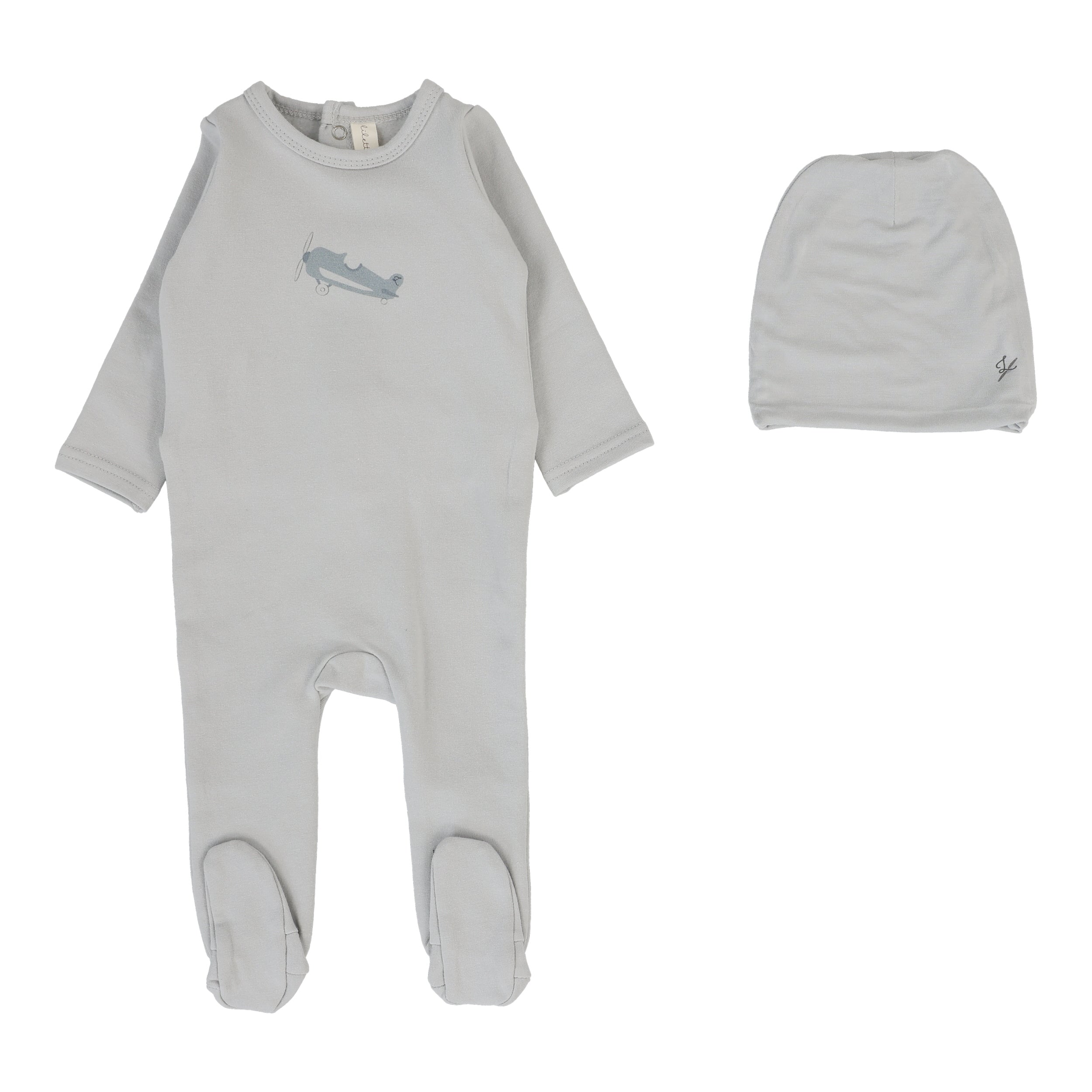 Graphic Footie Set - Pale Blue