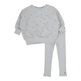 Cherry Print Set - Pale Blue