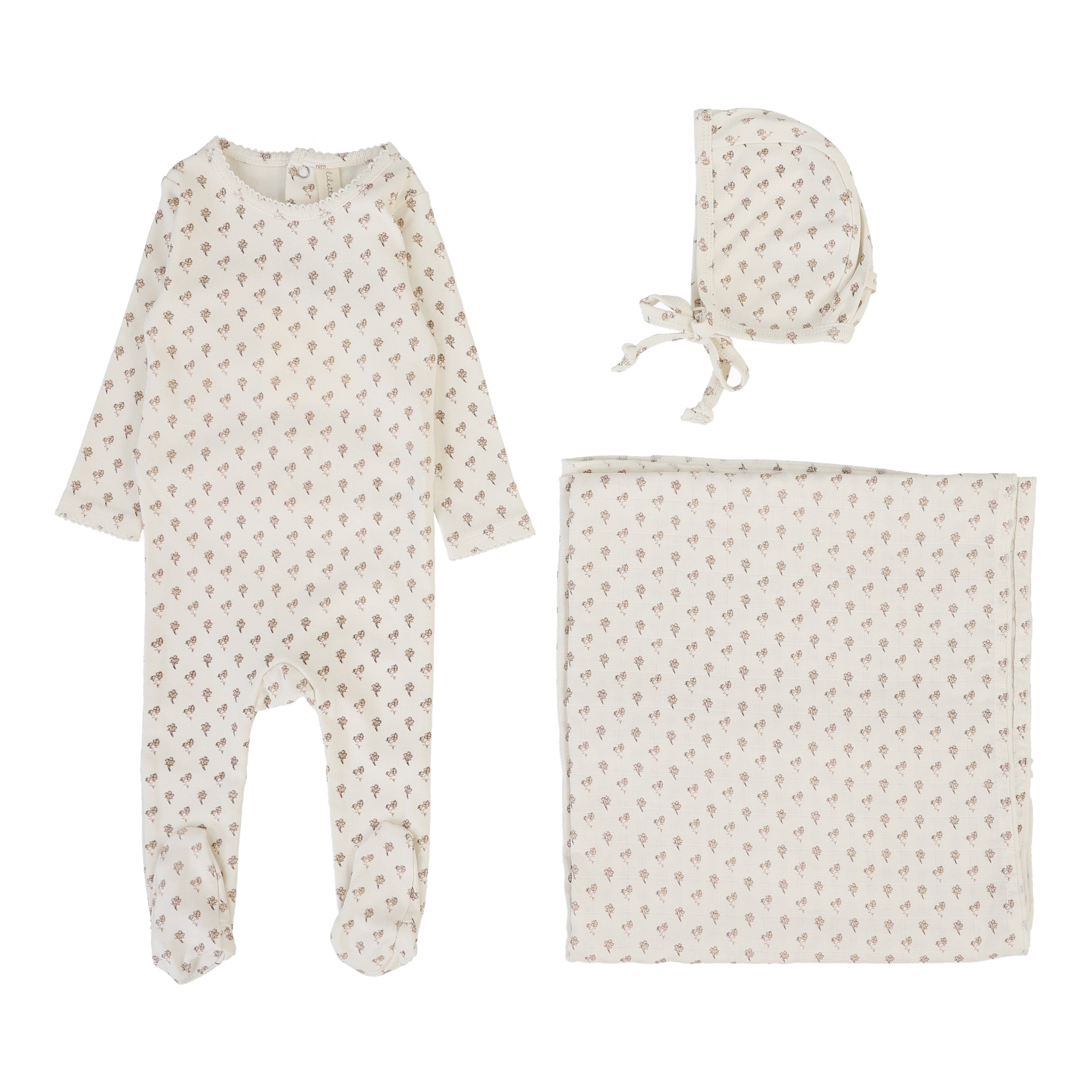 Ballard Print Layette Set - Milk