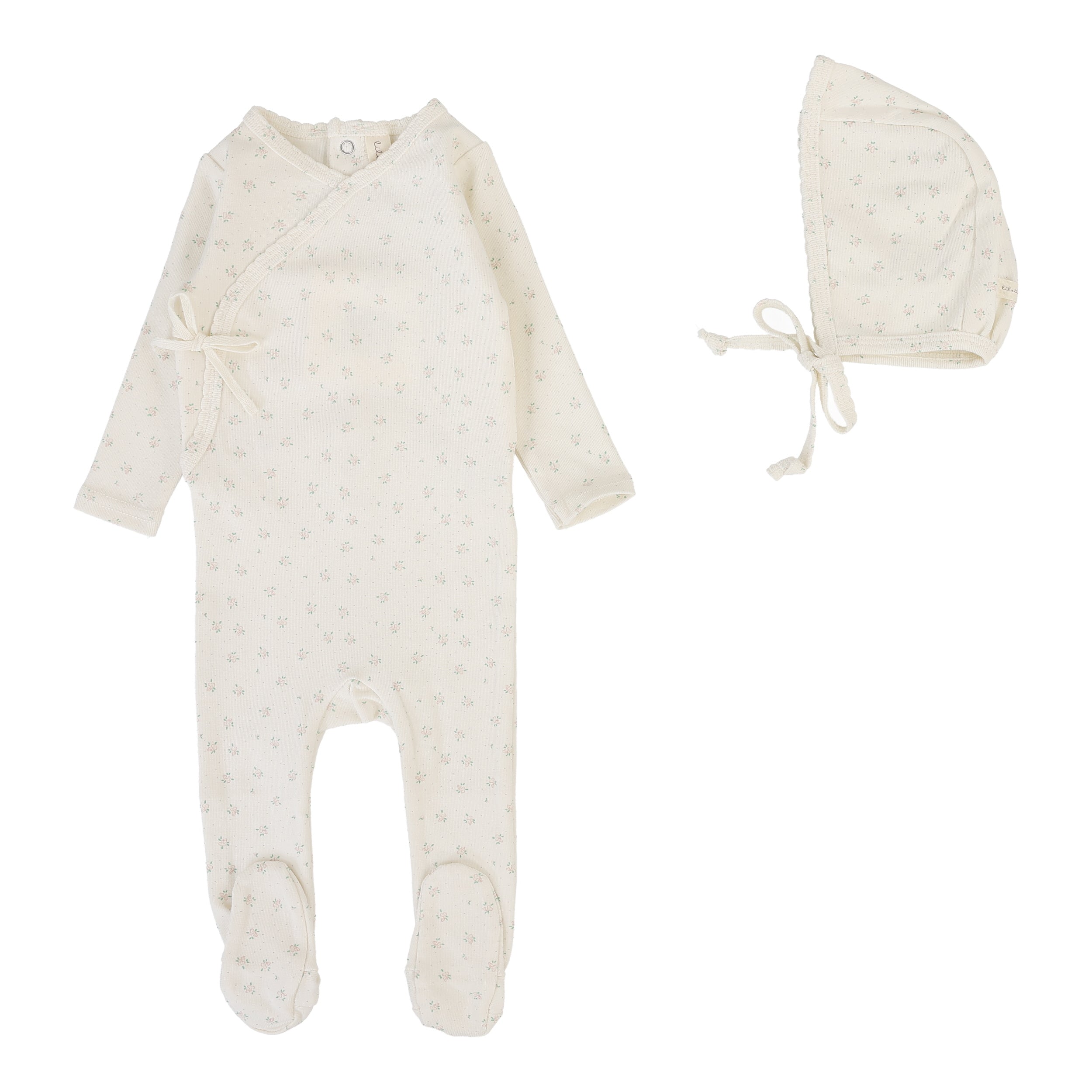 Bud Footie Set  - Cream/Pink