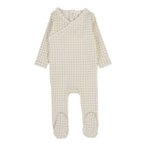 Woven Print Footie - Oat