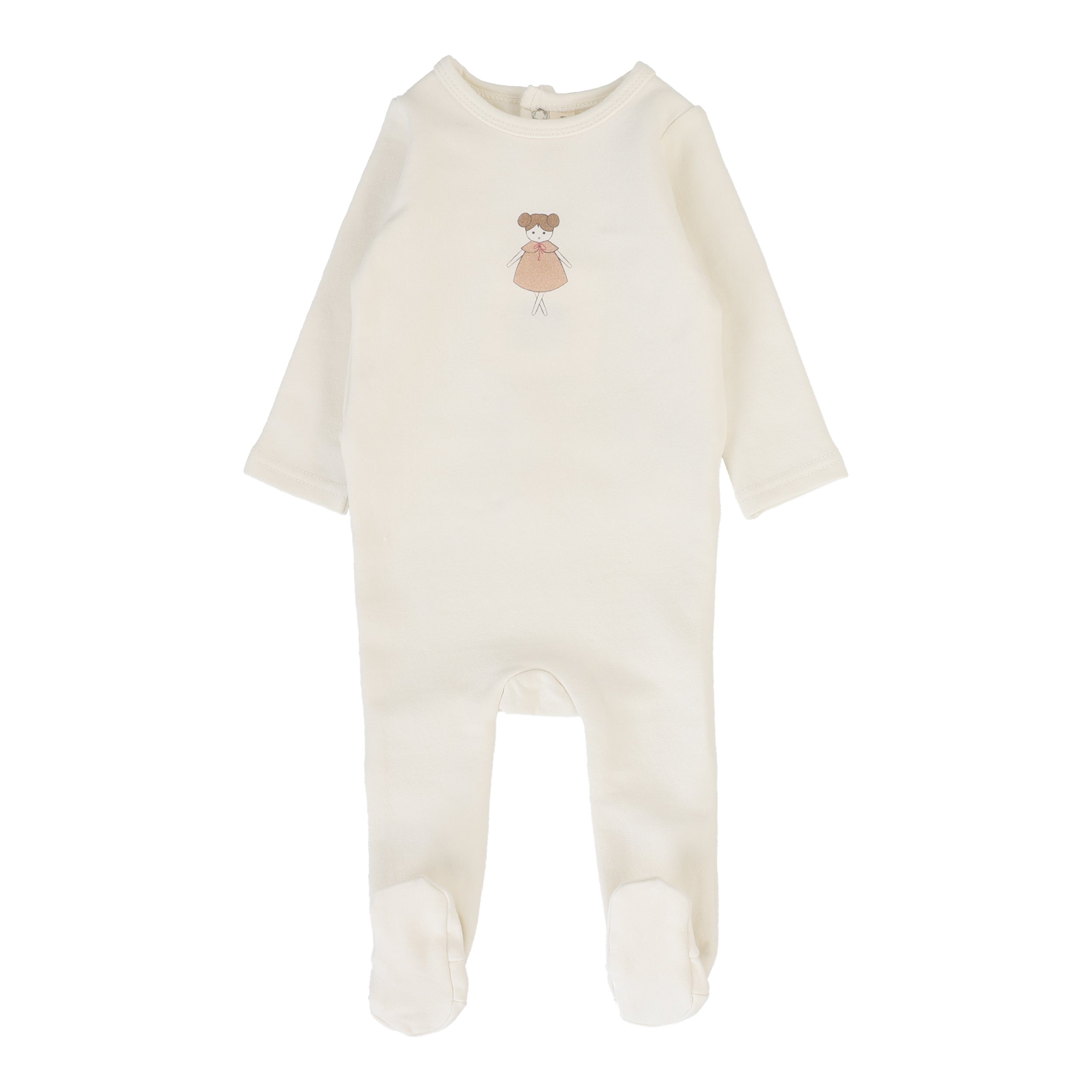 Graphic Footie - Cream/Doll