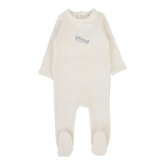 Graphic Footie Set - Cream/Airplane