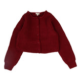 Knit Cardigan -Deep Red