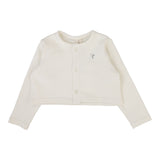 Embroidered Bud Cardigan - Cream/Pink