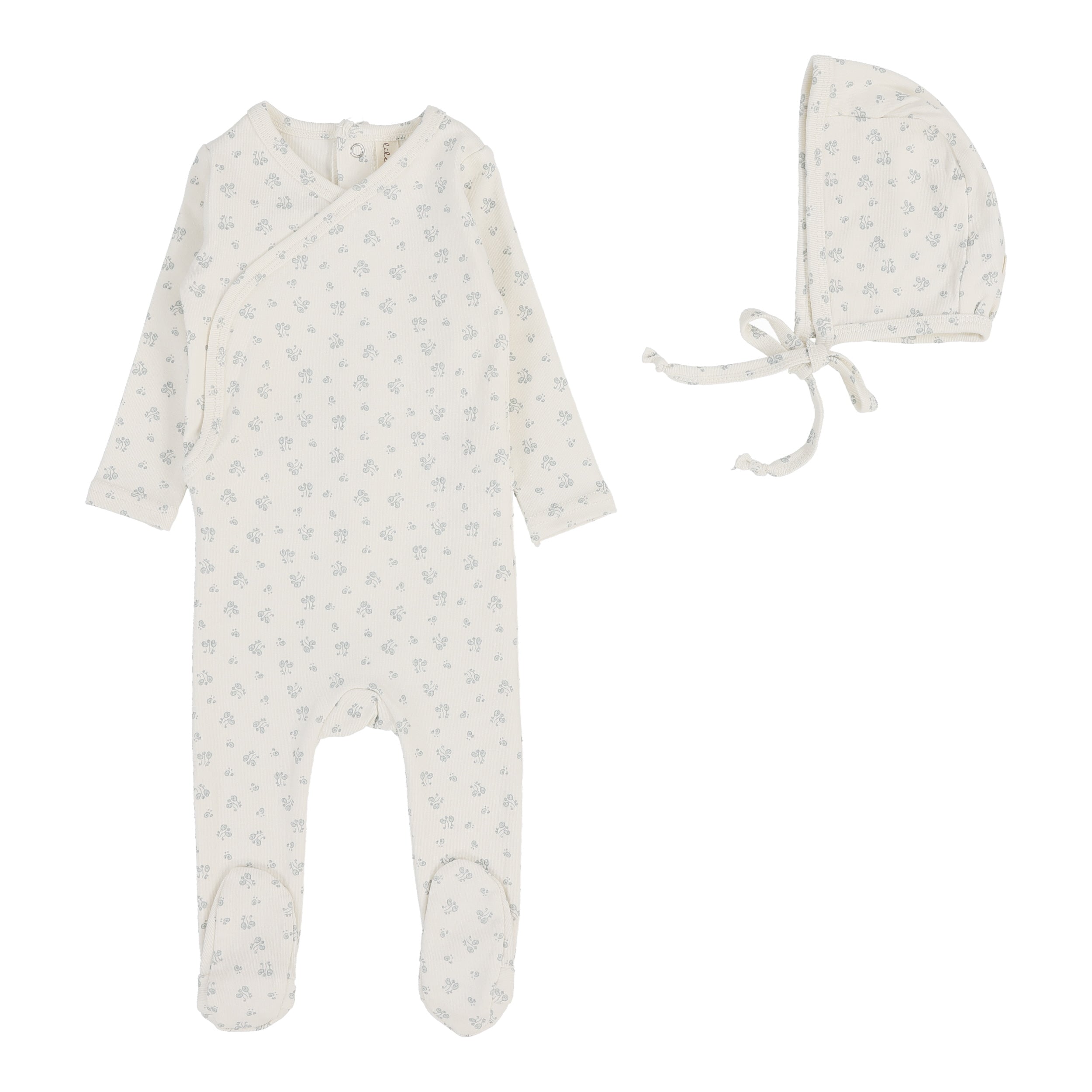 Bud Footie Set  - Cream/Blue