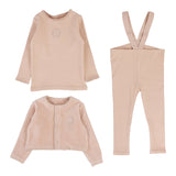 Velour Cardi Lounge Set  - Dusty Pink